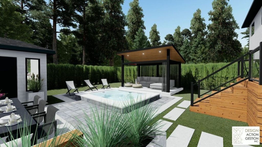 Projet exterieur mini piscine Pavillon BCFir 1